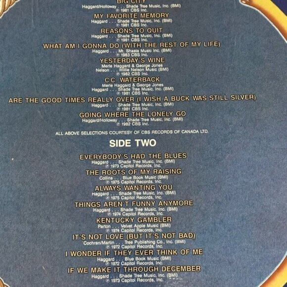 Merle Haggard All Of My Best Vinyl - Picture 9 of 9